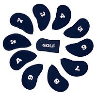 10pcs Neoprene Golf Iron Head Covers+1 Pcs Golf Putter Headcovers Set Red