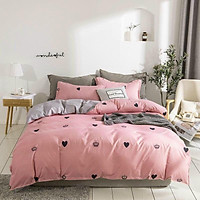 Bộ Ga Giường Full Set Cotton Korea Bedding ADU79 Đủ Kích Thước Trải Nệm 4 Món CỎ VỎ CHĂN