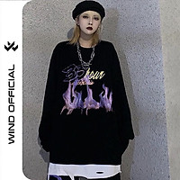 Áo thun tay dài Wind phông unisex form rộng 35hour sweater oversize nam nữ ulzzang