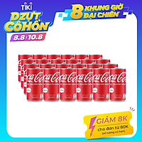 Thùng 24 Lon Mi-nhon Nước Giải Khát Coca-Cola vị Nguyên Bản Original 235mlx24