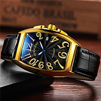 Đồng Hồ Cơ Nam Chính Hãng AOKULASIC AUTOMATIC Chạy Lịch Ngày Mặt Chữ Nhật Cong Đẹp Mắt - Dây Da Thật - Chống Nước Tốt - Phong Cách Lịch Lãm AOCN09