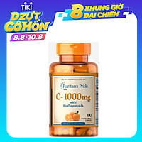 Viên uống tăng sức đề kháng làm đẹp da Puritan's Pride Vitamin C -1000mg with Bioflavonoids & Rose Hips (100 viên)
