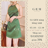 Đầm yếm lụa xanh lá Floren Dress Gem Clothing SP001105