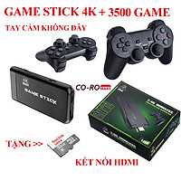 Máy chơi game cầm tay 4 nút Game stick 4k HDMI PS3000 kết nối không dây 3500 trò chơi
