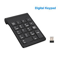 Lefon Bàn Phím Không Dây Mini Kỹ Thuật Số Số Bàn Phím Số Kế Toán Ngân Hàng 18 Phím Bàn Phím Chuột Cho Laptop PC Máy Tính Bảng