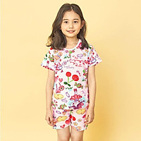 Bộ đồ ngắn tay mặc nhà cotton giấy cho bé gái U3030 - Unifriend Hàn Quốc, Cotton Organic