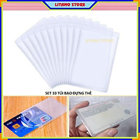 Combo 10 Túi Vỏ Bao Nhựa PVC Đựng Bọc Thẻ ATM Căn Cước Công Dân, Bằng Lái Xe, Thẻ Ngân Hàng, Thẻ Sinh Viên
