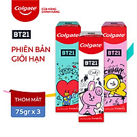 Bộ 3 Kem đánh răng Colgate BT21 - Nụ cười tự tin 75gx3 phiên bản giới hạn