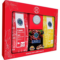 HỘP TÌNH YÊU "LOVE BOX 3" (Phin nhôm, Cà phê rang xay K-HAPPY, K-LIFE và Cà Phê Hòa tan 2in1)