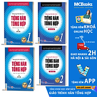 Combo 4 Cuốn Tiếng Hàn Tổng Hợp Sơ Cấp 1 và 2 Bản Màu - Học Kèm App Và Khóa Học Online