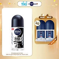 Lăn Ngăn Mùi Nivea Men Black&White Invisible Original 5in1 Ngăn Vệt Ố Vàng Vượt Trội - Hương nhẹ nhàng (50ml) 82245