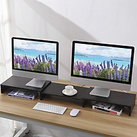 Bộ 3 Kệ Để Màn Hình SIB DECOR Đa Chức Năng Dễ Dàng Điều Chỉnh Chiều Dài Từ 80 Đến 120cm (Không gồm các đồ trang trí).