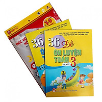 Combo 36 đề ôn luyện Toán lớp 3 + tập bọc sách vở
