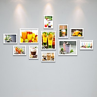Bộ khung ảnh Treo Quán Cafe (Cà Phê), Nhà Hàng, Khách Sạn Đẹp Ấn Tương, Độc Đáo, Không Gian Đẹp Tặng Kèm bộ ảnh như hình mẫu, đinh treo tranh và sơ đồ treo PGC274