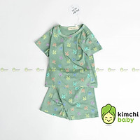 Đồ Bộ Bé Gái, Bé Trai Minky Mom Vải Thun Lạnh Họa Tiết Tai Thỏ Dễ Thương, Bộ Cộc Tay Cho Bé Mặc Nhà Mùa Hè MKM2136