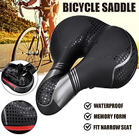 Big Wide Bum Bike Seat Mountain Bicycle Saddle Sporty Gel Extra Comfort Soft Pad