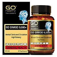 Viên uống bổ não nhập khẩu chính hãng New Zealand GO GINKGO 9000+ (60 viên) hỗ trợ tăng cường tuần hoàn não, cải thiện trí nhớ, tăng khả năng tập trung