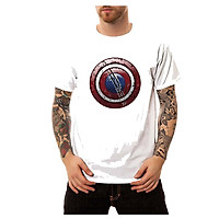 Áo thun nam in hình Captain America cotton 4 chiều mtt170