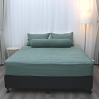 Bộ ga chun chần Micro Modal Xanh Lá K-Bedding KMMS204 (4 món)