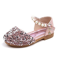 Children Casual Shoes Sequins Breathable Rhinestone Pearls Design Kids Girls Princess Shoes For Dance Children Shoes