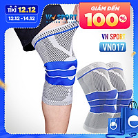 Băng Bảo Vệ Khớp Gối Thể Thao 360º VN017 | ATHLETE'S KNEE PROTECTOR ( 1 ĐÔI ). Phù hợp đá banh, chạy bộ, bóng chuyền, bóng rổ, cầu lông, leo núi, đạp xe, tập luyện thể hình, chấn thương đau nhức gối