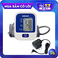 Combo 2 Món - Máy Đo Huyết Áp Bắp Tay Omron HEM 8712 + Adapter Cấp Nguồn Điện Khi Không Dùng Pin (Chính Hãng Omron) - Thương Hiệu Máy Đo Huyết Áp Số 1 Nhật Bản