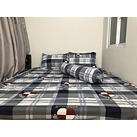 Trọn Bộ Drap Cotton Thắng Lợi Sọc 1m6