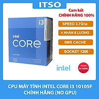 CPU máy tính Intel Core I3 10105F, 3.7Ghz 6MB, Socket LGA 1200 - Hàng chính hãng