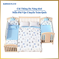 Giường Cũi/ Nôi Cũi Đa Năng Cho Bé 6 Chế Độ Cỡ Lỡn RxDxC (67x120x102) Lọt Lòng 62x114