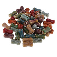 50x Bone Shape Porcelain Beads for Fashion Jewelry Making DIY Crafts