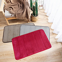 1Pcs 60x40cm/23.6x15.7inch Shaggy Memory Foam Bedroom Rug Non-Slip Absorbent Bathroom Mat Washable Fast Drying Carpet