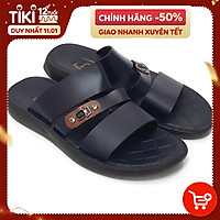Dép da nam DUWA TNT012S - Hàng chính hãng - Quai ngang đế đúc