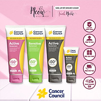 Kem chống nắng Cancer Council năng động, da nhạy cảm Active/Sensitive SPF 50+/ PA +++