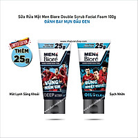 Men's Biore - Combo 2 Sữa Rửa Mặt - Double Scrub Facial Foam 100g