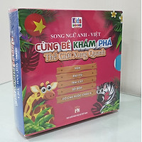 Combo Sách Song Ngữ Anh - Việt: Cùng Bé Khám Phá Thế Giới Xung Quanh (05 cuốn): Hoa - Rau Củ - Trái Cây - Số Điếm - Cờ Các Nước Châu Á