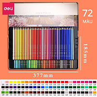 Bút chì màu gốc dầu cao cấp Deli - gỗ tự nhiên - 24 / 36 / 48 / 72 Màu - 6565 / 6566 / 6567 / 6568