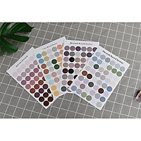 Bộ 48 miếng dán tường trang trí hình tròn nhiều màu sắc