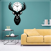 Deer Head Wall Clock Iron Art Quartz Living Room Wall Watch Nordic Decor By DHL