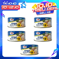 COMBO 5 Hộp cá ngừ ngâm dầu hướng dương 175g - Đồ Hộp Hạ Long