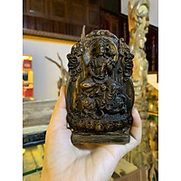 Tượng phật bản mệnh phong thủy gỗ trầm hương sánh chìm cầu may mắn, sức khoẻ và tài lộc đặt bàn làm việc, taplo xe ô tô