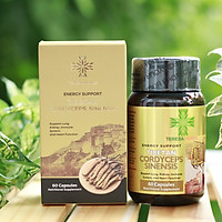 Chiết xuất Đông Trùng Hạ Thảo Tây Tạng, Sản xuất tại Mỹ - Teresa Herbs Tibetan Cordyceps Sinensis 60 Capsules Nutritional Supplement (60 viên 500mg)