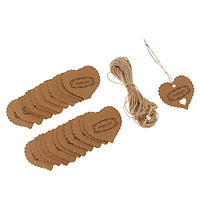 100x Thank You Kraft Gift Tags Wedding Favor Label Thanksgiving Cards