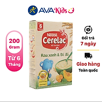 Bột ăn dặm Nestlé Cerelac rau xanh và bí đỏ hộp 200g (từ 6 tháng)