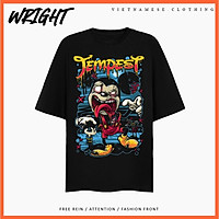 Áo Phông Tay Lỡ Tempest Mickey Kinh Dị Phong Cách Âu Mỹ Cực Ngầu Chất Cotton Thời Trang Mùa Hè