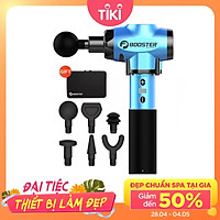 Máy (súng) massage cầm tay 9 tốc độ trị đau nhức giãn cơ Fascial Gun BOOSTER E - 135W, 6 đầu