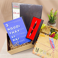 Combo Quà Tặng Cho Ngày Nhà Giáo Việt Nam 20/11 Ý Nghĩa - Sách 3 Người Thầy, Bút Ký Tên Cao Cấp, Và Sổ Bìa Da - A