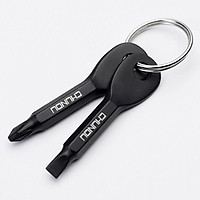 Creative Metal Keychain Cross & Flat-Blade Screwdriver Key Chain Decor