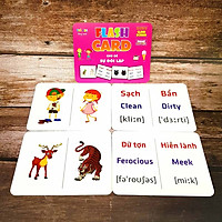 Flash card Theo phương pháp giáo dục sớm của Glenn Doman Chủ đề Sự Đối Lập – Thẻ học thông minh (song ngữ Anh Việt)