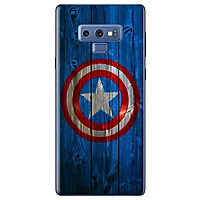 Ốp Lưng Dành Cho Samsung Galaxy Note 9 - Captain America's Nền Gỗ
