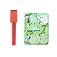 Son kem Black Rouge Air Fit Velvet Tint Dry Fruit tặng kèm mặt nạ 3W CLINIC mùi ngẫu nhiên